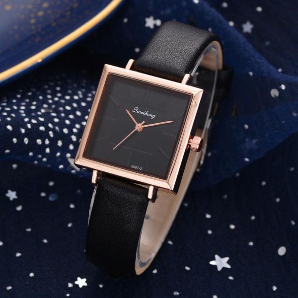 

party favor 2021 luxury rose gold elegant women's watch fashion casual leather quartz wrist watches ladies for women
