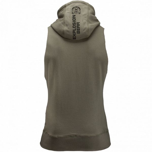 

2021 new sweatshirt male sleeveless solid hoodie men black army green gray men's hooded pocket pullover tracksuits xmme