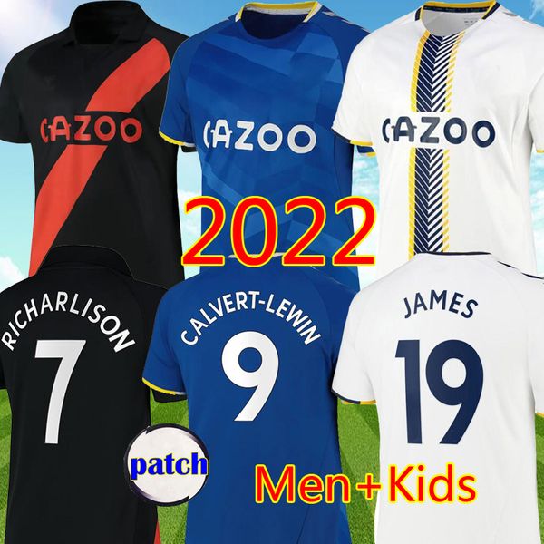 

21 22 everton third shirt soccer jerseys calvert-lewin james richarlison away black 2021 2022 digne sigurdsson football shirts doucoure bern, Black;yellow