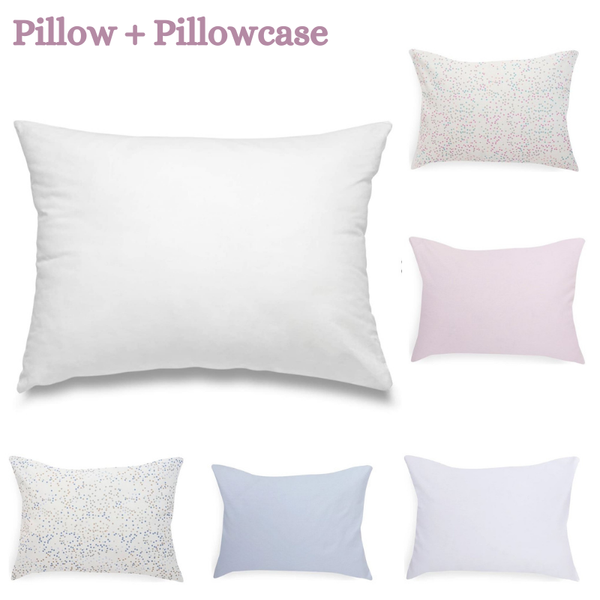 

pillow 100% cotton 30x50 pillowcase for baby solid color pillows cover inner white cushion insert silicone filled high quality