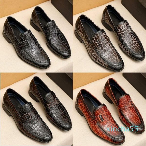 

designers dress shoes calfskin man banquet business luxurys non-slip and wear-resistant stylist sneakers size 38-44, Black