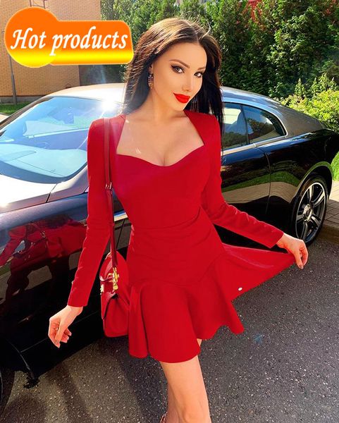 

2021 new female fashion red long party dress bandage 9p9n, Black;gray