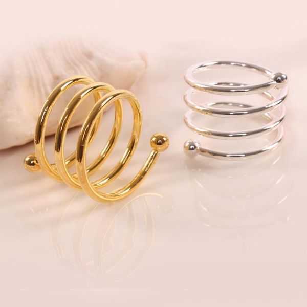 

napkin rings 10pcs/metal ring spring buckle simple style table decoration holder