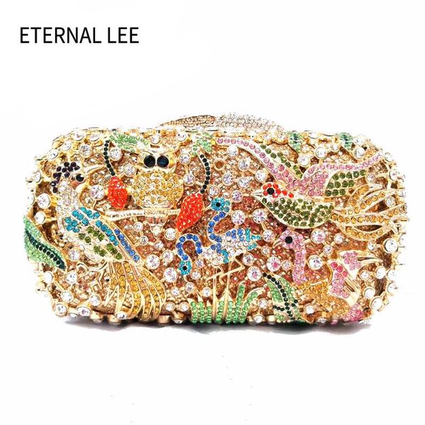 

evening bags eternal lee rhinestone bridal purse wholesale price gorgeous animal crystal minaudieres clutch bag