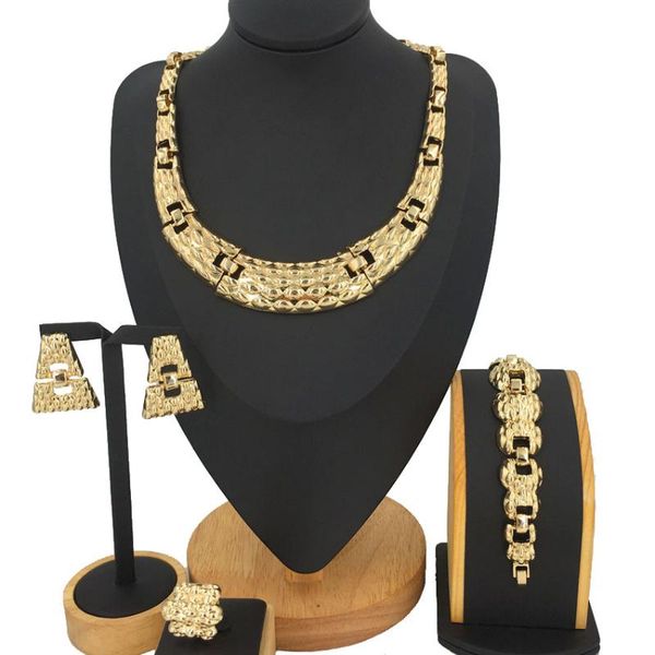 

earrings & necklace 18k brazilian gold fine jewelry set fashion national women's wholesale big fhk12012, Silver