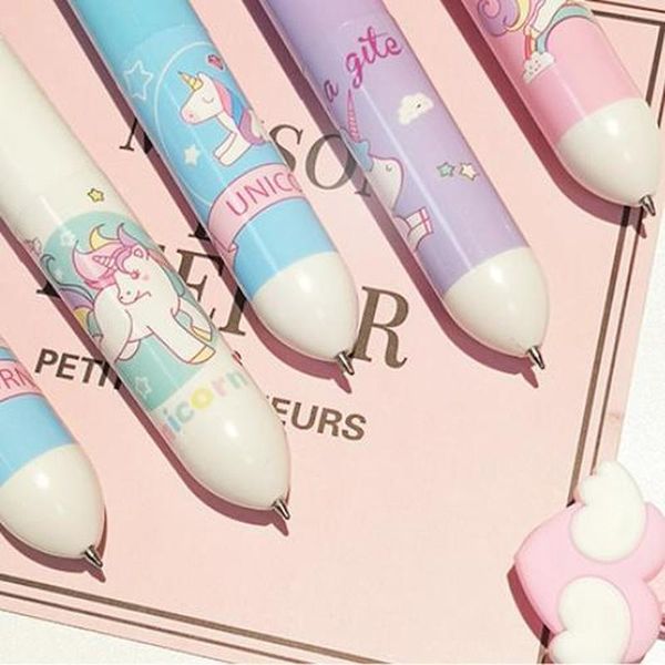 

1pcs unicorn 10 color balpen nice stationery gel news student leuke pen kawaii school supplies