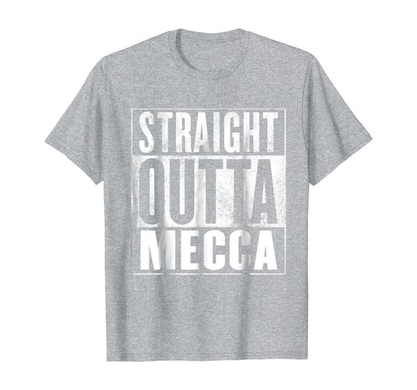 

straight outta mecca t-shirt, White;black