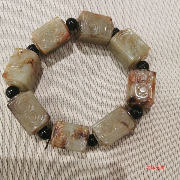 

natural old hetian jade bracelet jade hand row bangle mens jade bracelet jelewery beads bracelets bangles, Red;blue