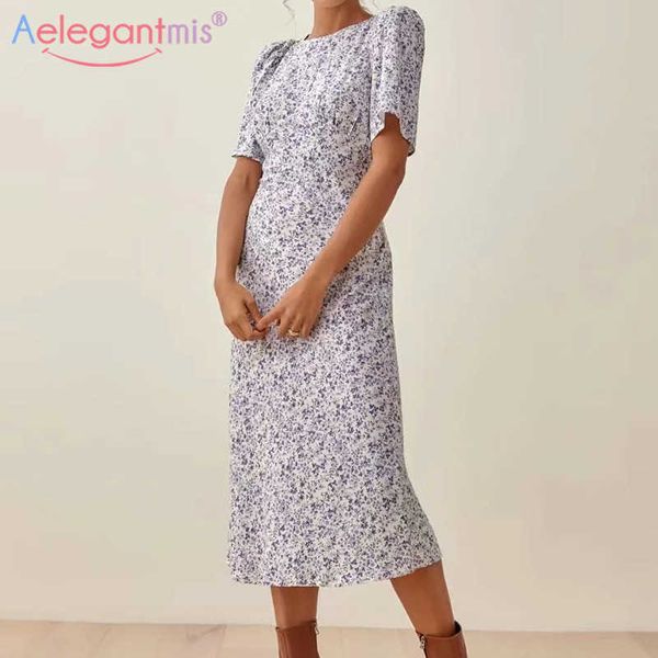 

aelegantmis floral print long dress for women sashes vintage o neck beach style summer dresses purple korean vestidos de mujer 210607, Black;gray