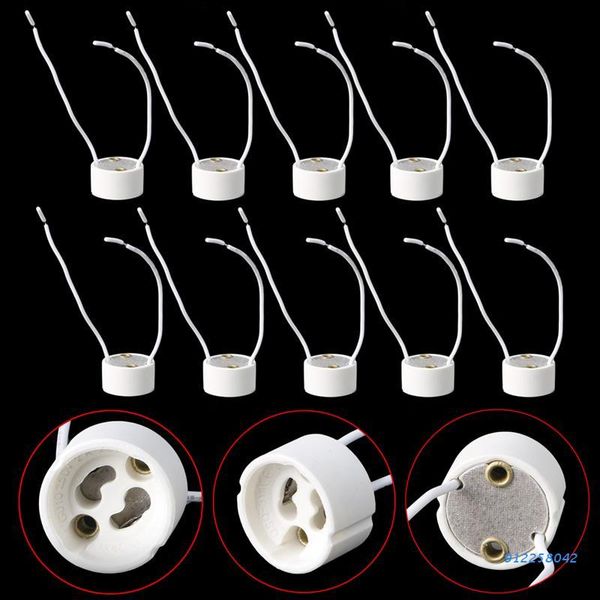 

lamp holders & bases gu10 socket led bulb halogen holder base ceramic wire connector