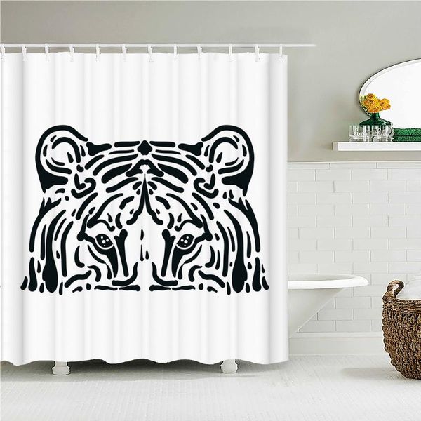 

shower curtains animal 3d printing fabric bathroom tiger alpaca waterproof curtain with hooks home decoration bath screen