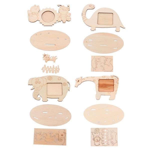 

frames 4pcs diy po frame wooden children coloring desktop