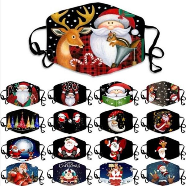 

claus santa and deer digital printed mask