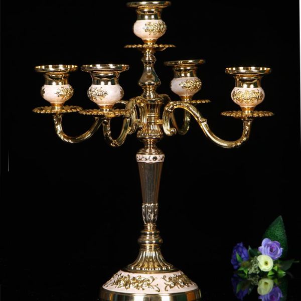 

candle holders designer metal golden holder wedding nordic european candele decorative portrait zp50