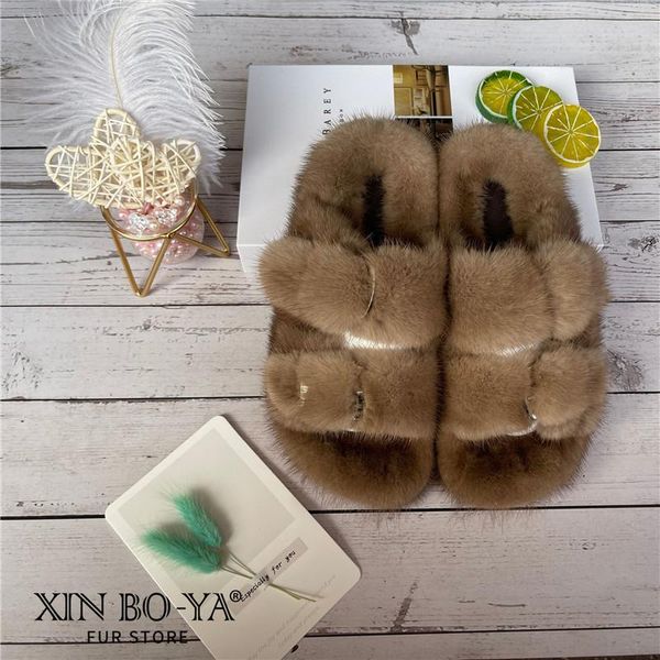 

slippers summer women's real sandals european and american fashion, Black