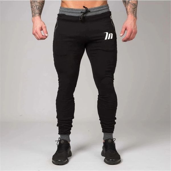 

2021 new sportswear gyms mens tracksuit casual pant male fitness workout sweatpants trousers jogger pants 7wjf, Black