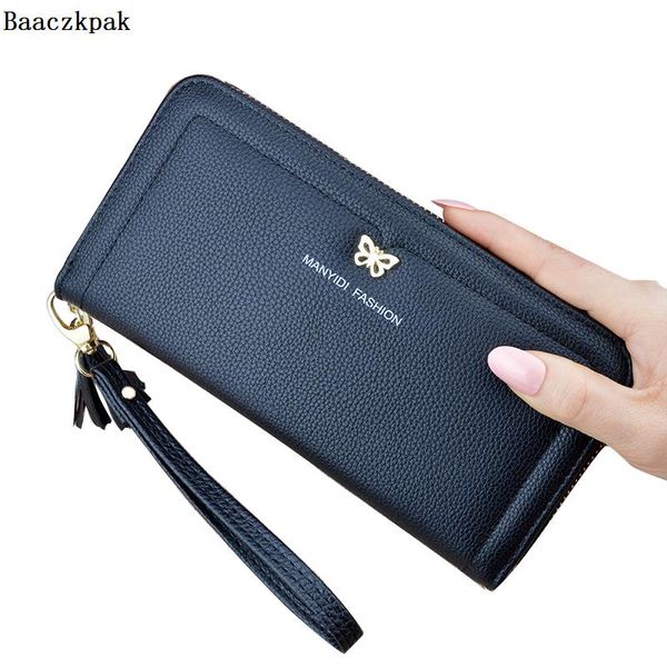 

wallets women luxury wallet split light 3 fold long zipper coin purse fashion high capacity clutch female money ba, Red;black