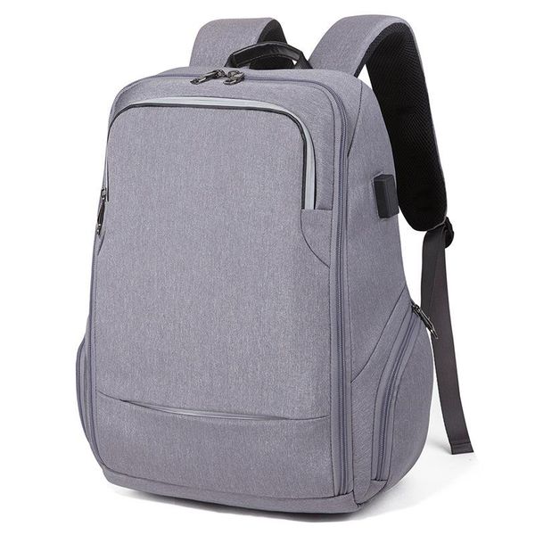 

backpack men's business computer leisure travel waterproof usb rechargeable student multi-function schoolbag
