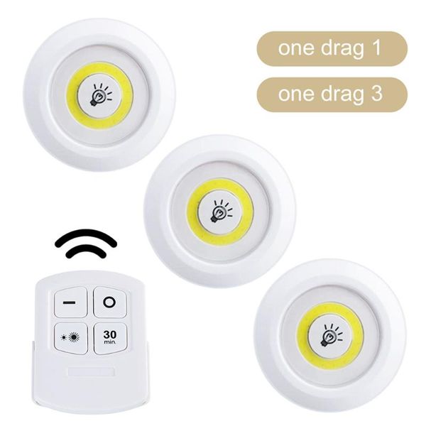 Luci di emergenza 3W LED LED Wireless Remoto Control Light Super Bright Dimmabile Dimmetti Night Lampada per la casa Camera da letto Clamot cucina