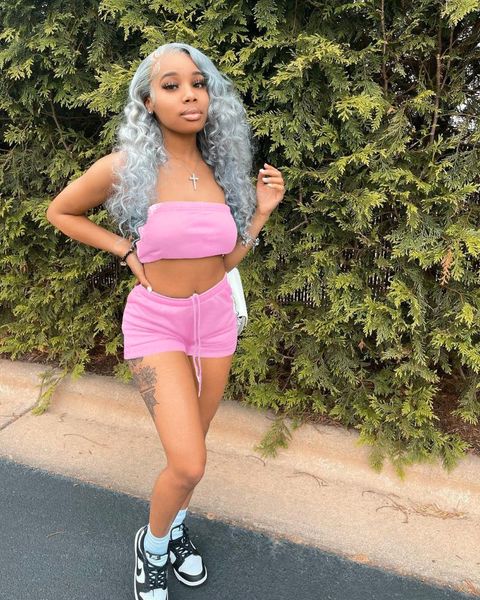 

women's tracksuits hirigin tracksuit women sweat suits two piece set summer clothes crop biker shorts loungewear workout matching s, Gray