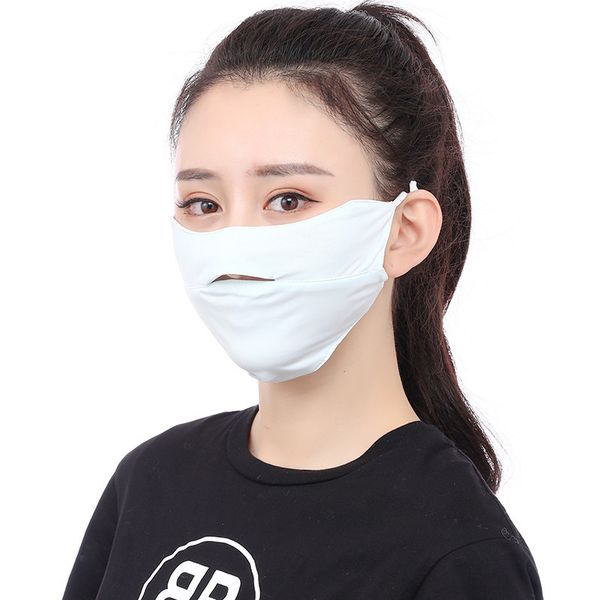 

silk ice sunscreen mask summer men's and women's thin nose exposed breathable korean tidal sunshade h813