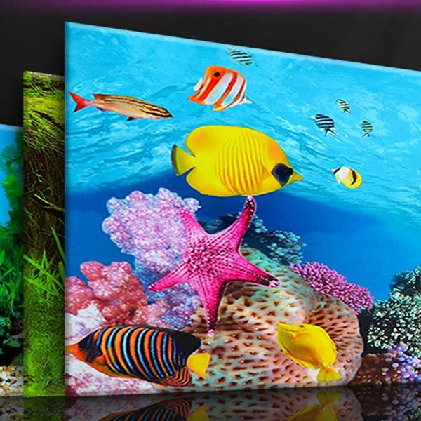 

decorations aquarium decorativebackground paper painting high definition figure 3d stereo wallpaper scenery landscape sticker simul