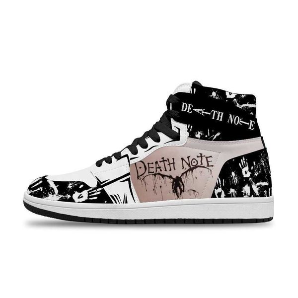 

2021 japanese anime death note diy breathable running non-slip basketball shoes for man fashion sneakersaq2y