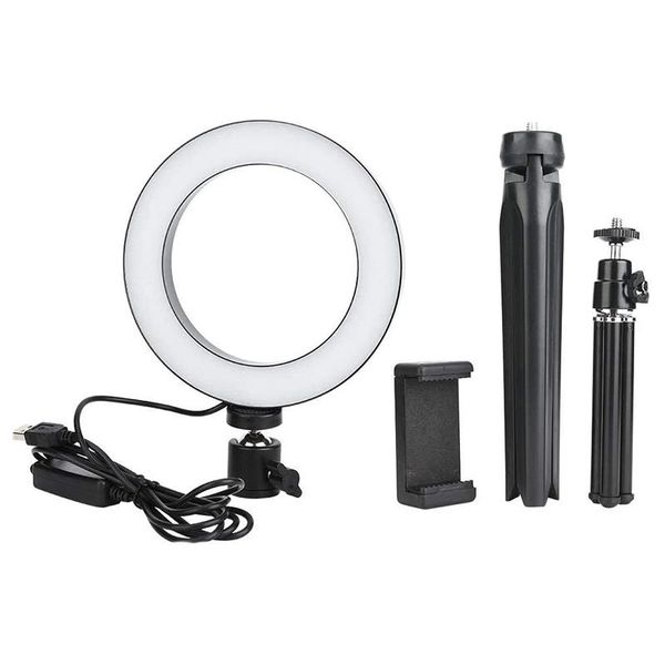 

flash heads 16cm led dimmable video ring light camera lamp kit with usb connection for desktripod mobile phone holder