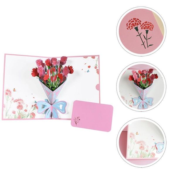 

2pcs mother's day creative invitation cards elegant greeting message cards
