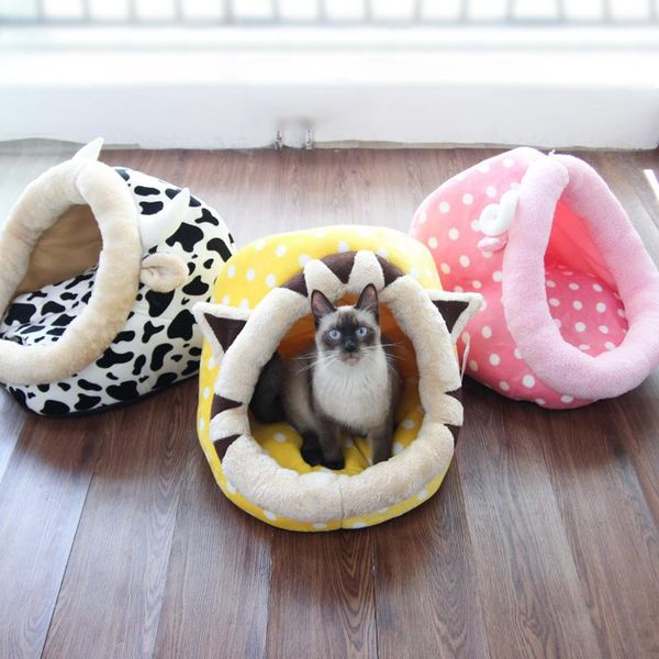 

cat beds & furniture creative bed pet supplies warming house cave with small toy lazy dog lounger mattress cushion for kitten puppy sleeping