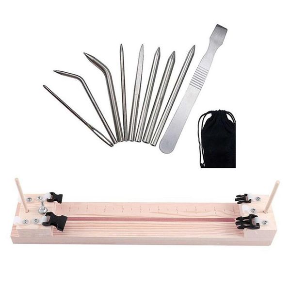 

11pcs bracelet knitting tool wristband knitting tool diy wood paracord jig bracelet maker wristband maker, Black