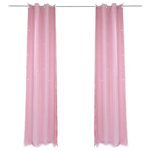 

curtain & drapes vorcool double layer star cut out girls bedroom grommet window )
