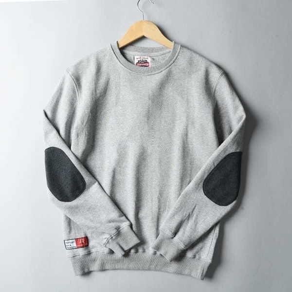 

autumn winter new men fashion simple solid hoodies foreign trade original single men's round neck long sleeve 201113, Black