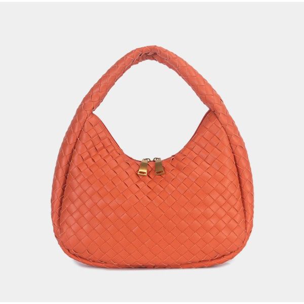 

evening bags women handmade woven shoulder bag women's portable clutch designer soft hobo tote casual purse armpit
