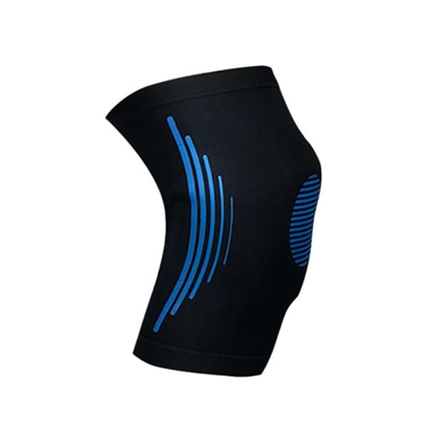 

1pc anti knee brace sleeve knee protector support for running hiking outdoor sports activities - size (black and blue), Black;gray