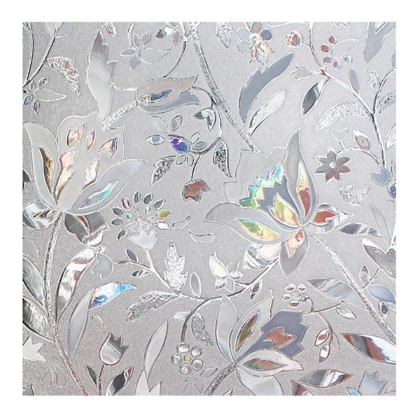 

wall stickers 60*200cm non adhesive window film sticker toxic anti uv 2ft- 6.5ft glassc cling privacy frosted no glue 3d static decorative