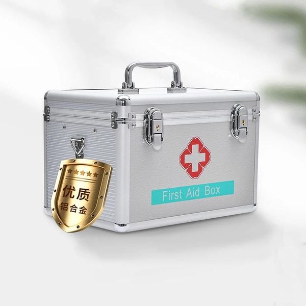 

outdoor gadgets 12 inch aluminium alloy first-aid kit household durable storage box portable special-purpose for school home