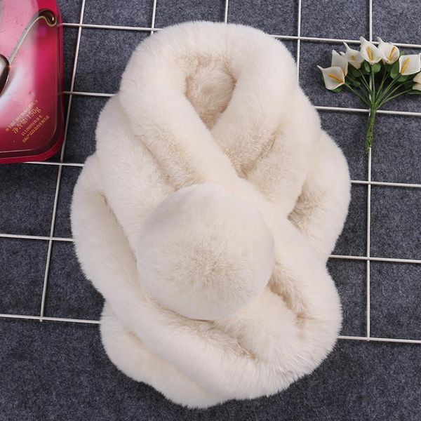 

scarves winter warm ring scarf plush faux fur solid color collar wrap girl women soft neck warmer a3096, Blue;gray