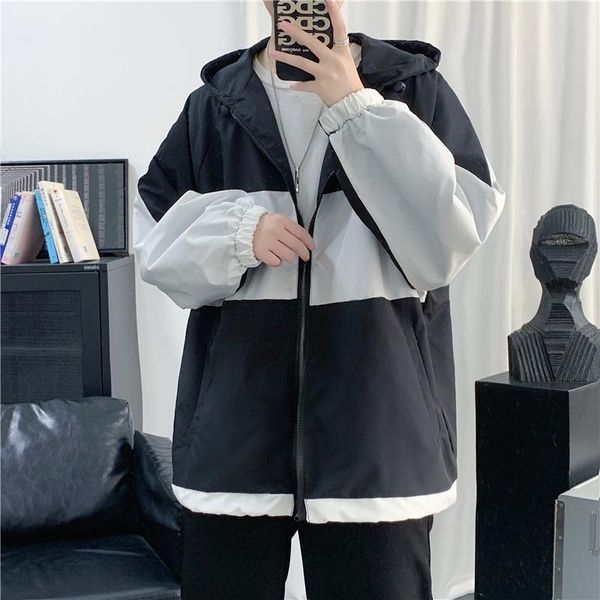

men's jackets hooded jacket hoodie for men women harajuku tracksuit streetwear zip up fashion coat clothes techwear y2k vintage clothin, Black;brown