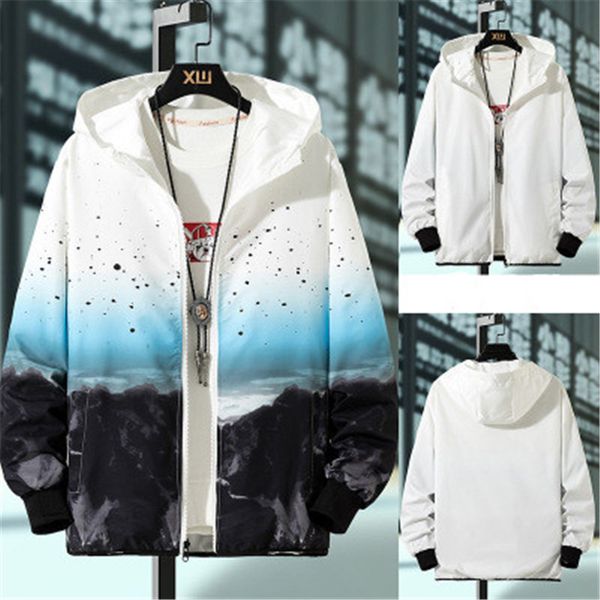 

men double-sided coat jackets fashion korean version pocket zipper long sleeve hooded outerwear designer male slim casual coats clothing, Black;brown
