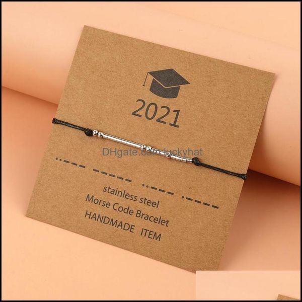 

link bracelets jewelrylink chain graduation wish bracelet class of seniors perfect little gift for my students drop delivery 2021 ve9cw, Black