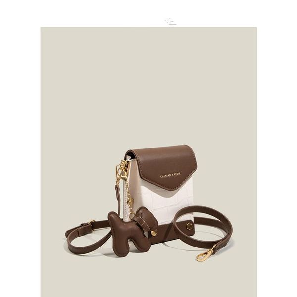 

duffel bags dave&di england style high bag street retro patchwork color contrast dog design messenger small square armpit women's