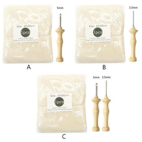 

2/3pcs embroidery monks cloth knitting punch threader needle sewing accessories diy weaving tool craft, Black