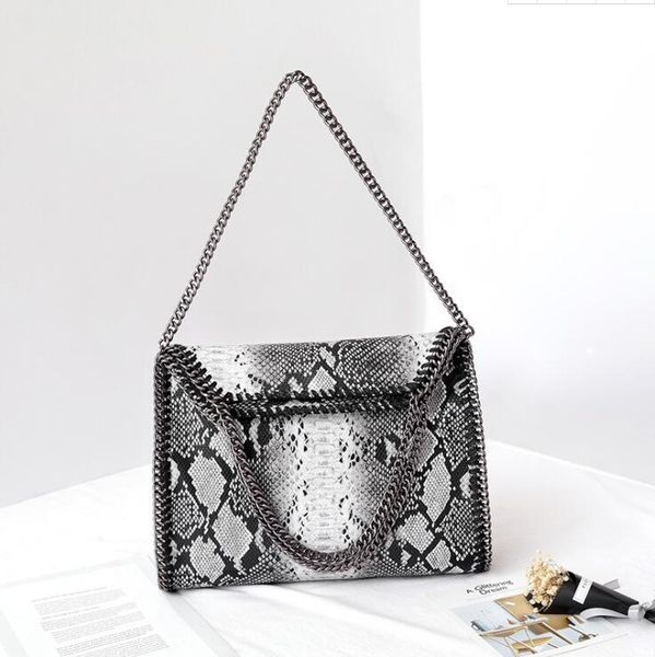 

factory wholesale women bag street fashion leopard handbag personality folding contrast leather shoulder bags elegant large crocodile leathe, Black;red