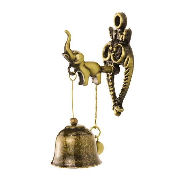 

retro nostalgic style door bells metal bells wall mounted wind chimes ornaments animal elephant shape