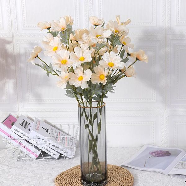 

decorative flowers & wreaths 4pcs simulation 6 gesang cosmos small wrinkled chrysanthemum silk flower artificial home garden flo