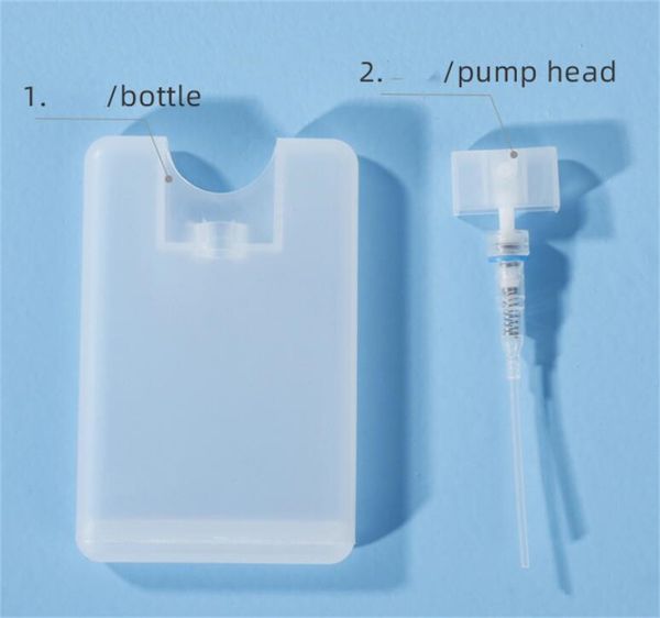 

wholesale empty 20ml credit card sprayer bottles, clear frosted color, for perfume, hand sprays liquid, freshener