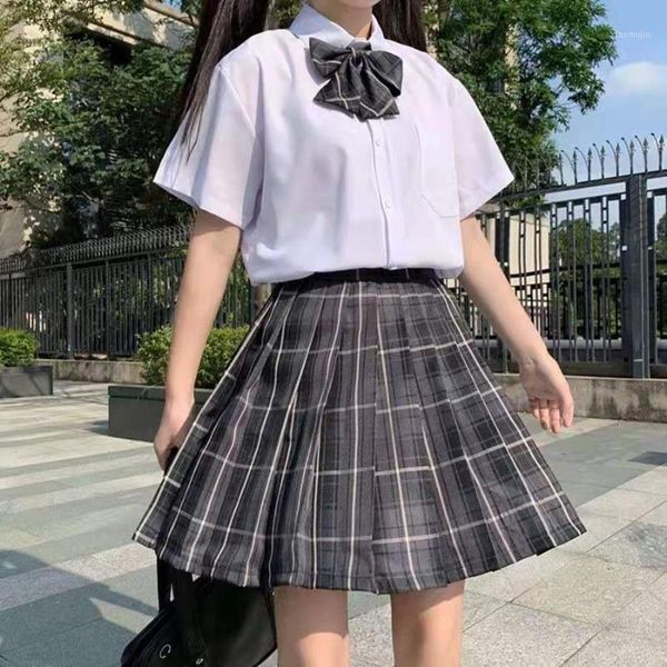 

clothing sets [raspberry ] japanese sweet college school jk uniform student girls white pink short sleeve sailor pleated skirt suit