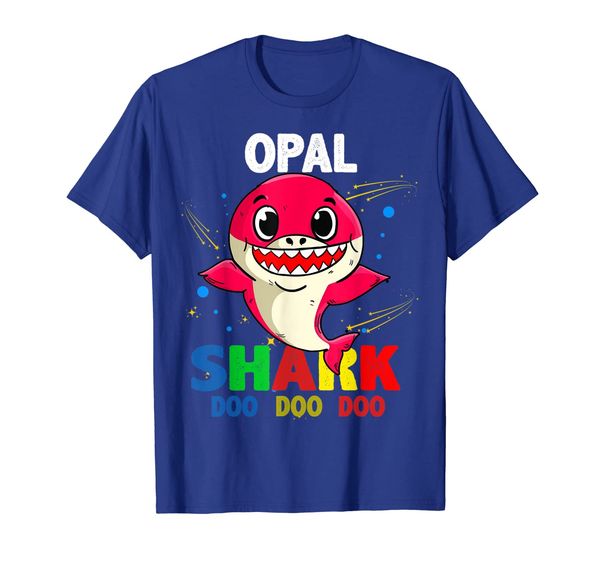 

custom name opal shark doo doo doo shark funny t shirt, White;black