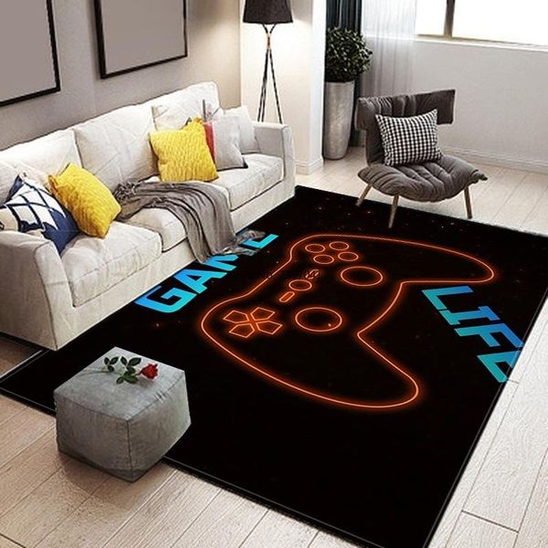 

carpets gamer handle 3d printing carpet cartoon kids play for living room bedroom decor area rugs non-slip child game floor mats